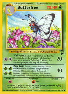 Butterfree, Base Set 2 #34, Pokémon TCG card