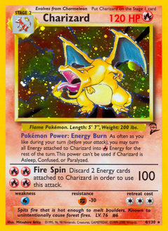 Charizard, Base Set 2 #4, Pokémon TCG card