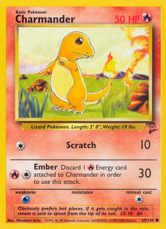 Charmander, Base Set 2 #69, Pokémon TCG card
