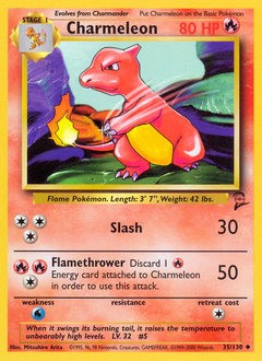 Charmeleon, Base Set 2 #35, Pokémon TCG card
