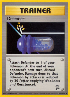 Defender, Base Set 2 #109, Pokémon TCG card