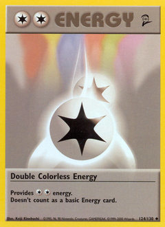 Double Colorless Energy, Base Set 2 #124, Pokémon TCG card