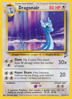 Dragonair, Base Set 2 #22, Pokémon TCG card