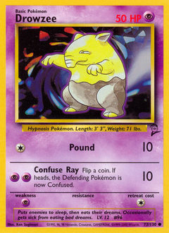 Drowzee, Base Set 2 #73, Pokémon TCG card