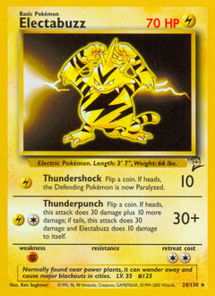 Electabuzz, Base Set 2 #24, Pokémon TCG card