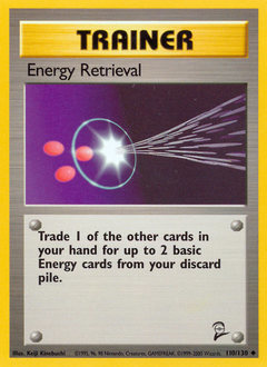 Energy Retrieval, Base Set 2 #110, Pokémon TCG card