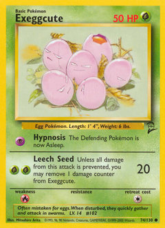 Exeggcute, Base Set 2 #74, Pokémon TCG card