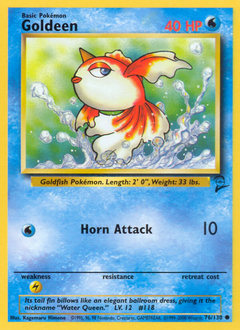 Goldeen, Base Set 2 #76, Pokémon TCG card