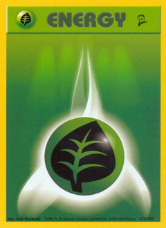 Grass Energy, Base Set 2 #127, Pokémon TCG card