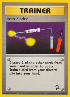Item Finder, Base Set 2 #103, Pokémon TCG card
