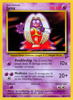 Jynx, Base Set 2 #45, Pokémon TCG card