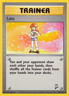 Lass, Base Set 2 #104, Pokémon TCG card