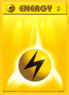 Lightning Energy, Base Set 2 #128, Pokémon TCG card
