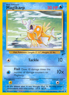 Magikarp, Base Set 2 #50, Pokémon TCG card