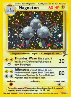 Magneton, Base Set 2 #9, Pokémon TCG card