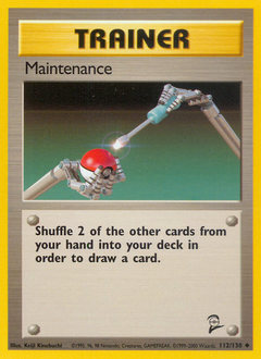 Maintenance, Base Set 2 #112, Pokémon TCG card