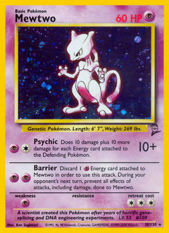 Mewtwo, Base Set 2 #10, Pokémon TCG card