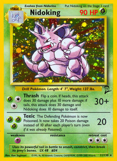 Nidoking, Base Set 2 #11, Pokémon TCG card