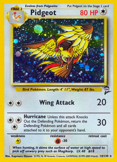 Pidgeot, Base Set 2 #14, Pokémon TCG card