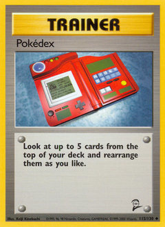 Pokédex, Base Set 2 #115, Pokémon TCG card