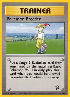 Pokémon Breeder, Base Set 2 #105, Pokémon TCG card