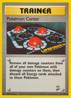 Pokémon Center, Base Set 2 #114, Pokémon TCG card