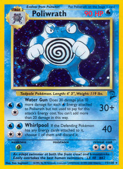 Poliwrath, Base Set 2 #15, Pokémon TCG card