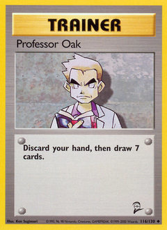Professor Oak, Base Set 2 #116, Pokémon TCG card