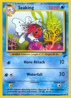 Seaking, Base Set 2 #60, Pokémon TCG card