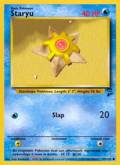 Staryu, Base Set 2 #95, Pokémon TCG card