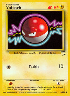 Voltorb, Base Set 2 #98, Pokémon TCG card