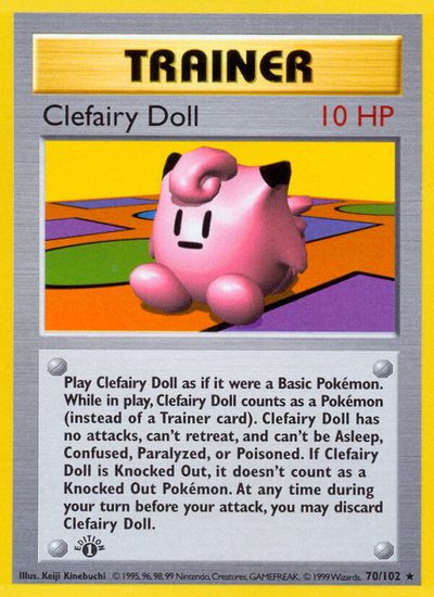 Clefairy Doll, Base #70, Pokémon TCG card