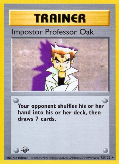 Impostor Professor Oak, Base #73, Pokémon TCG card