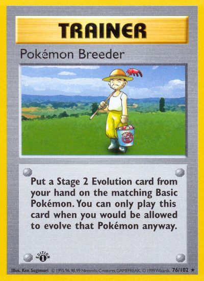 Pokémon Breeder, Base #76, Pokémon TCG card