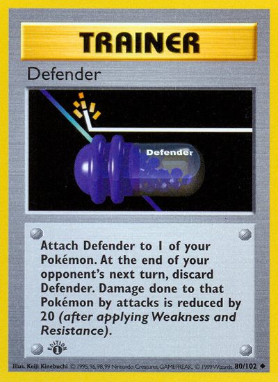 Defender, Base #80, Pokémon TCG card