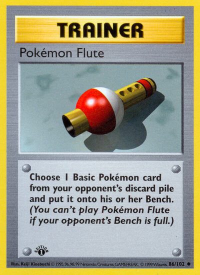 Pokémon Flute, Base #86, Pokémon TCG card