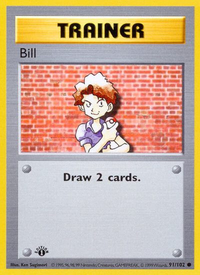 Bill, Base #91, Pokémon TCG card