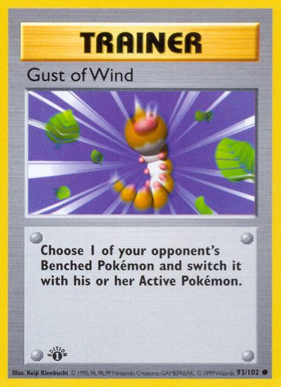 Gust of Wind, Base #93, Pokémon TCG card