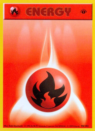 Fire Energy, Base #98, Pokémon TCG card
