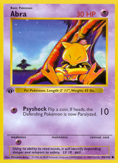 Abra, Base #43, Pokémon TCG card