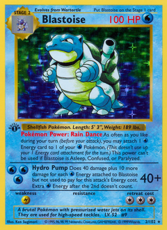 Blastoise, Base #2, Pokémon TCG card