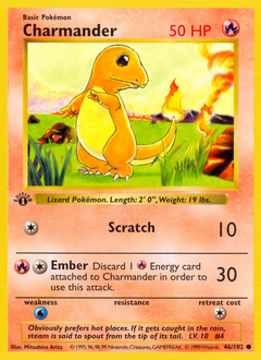 Charmander, Base #46, Pokémon TCG card