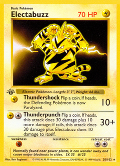 Electabuzz, Base #20, Pokémon TCG card