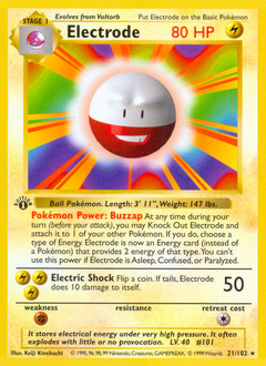 Electrode, Base #21, Pokémon TCG card