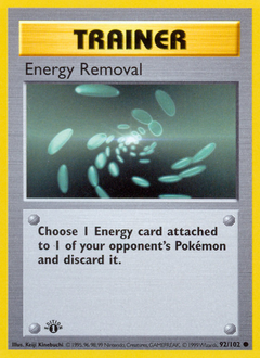 Energy Removal, Base #92, Pokémon TCG card