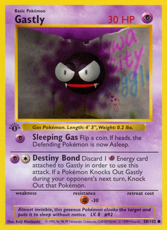 Gastly, Base #50, Pokémon TCG card