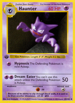 Haunter, Base #29, Pokémon TCG card
