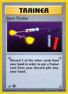 Item Finder, Base #74, Pokémon TCG card
