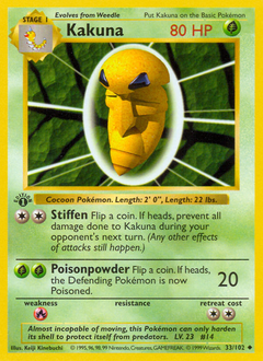 Kakuna, Base #33, Pokémon TCG card