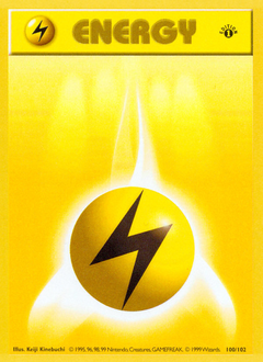Lightning Energy, Base #100, Pokémon TCG card